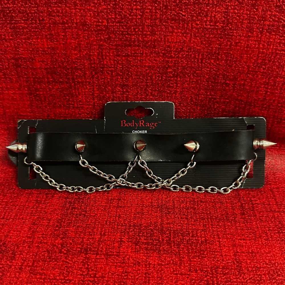 Spencer's Body Rage Black and Silver Gothic Necklace